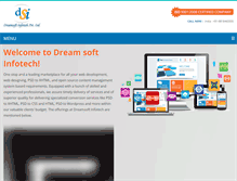 Tablet Screenshot of dreamsoftinfotech.com